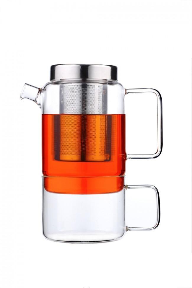 Buy Bredemeijer Teapot with Tea Glass 2 Pieces Single Wall Solo Salerno