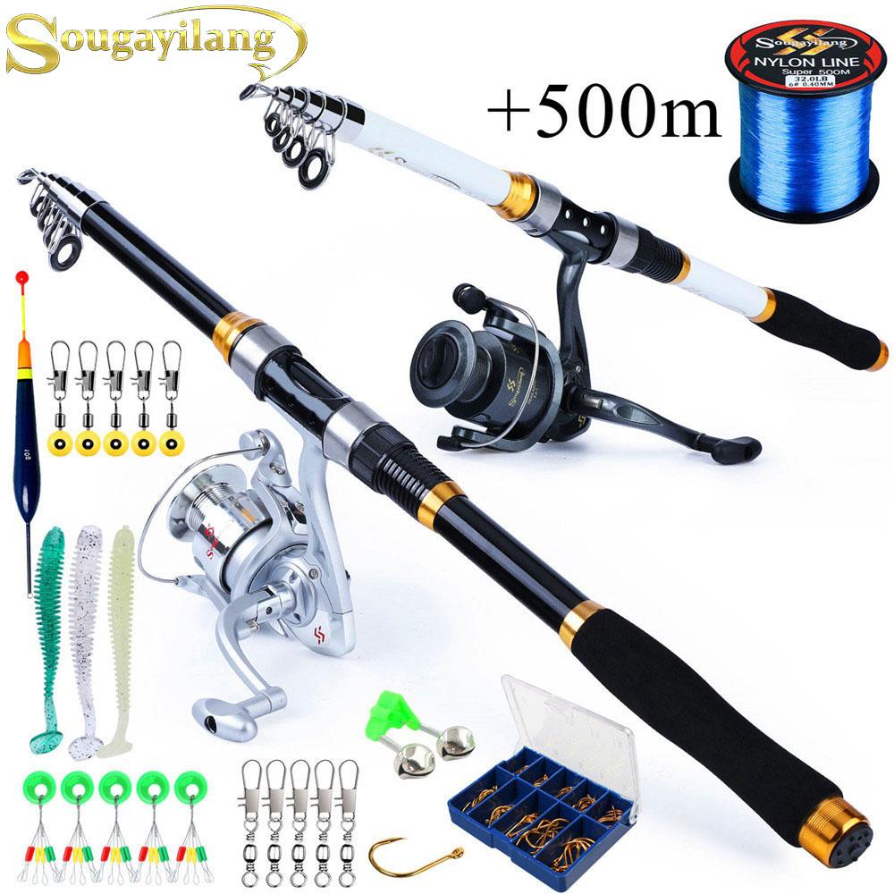 Cheap Spinning Fishing Rod Reel Combos Telescopic Rod Pole with 6BB