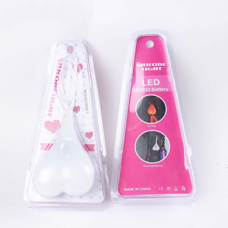 Buy Bike Rear Light Heart Shape Cycling Balls Tail Waterproof Silicone Bicycle Taillight Rear
