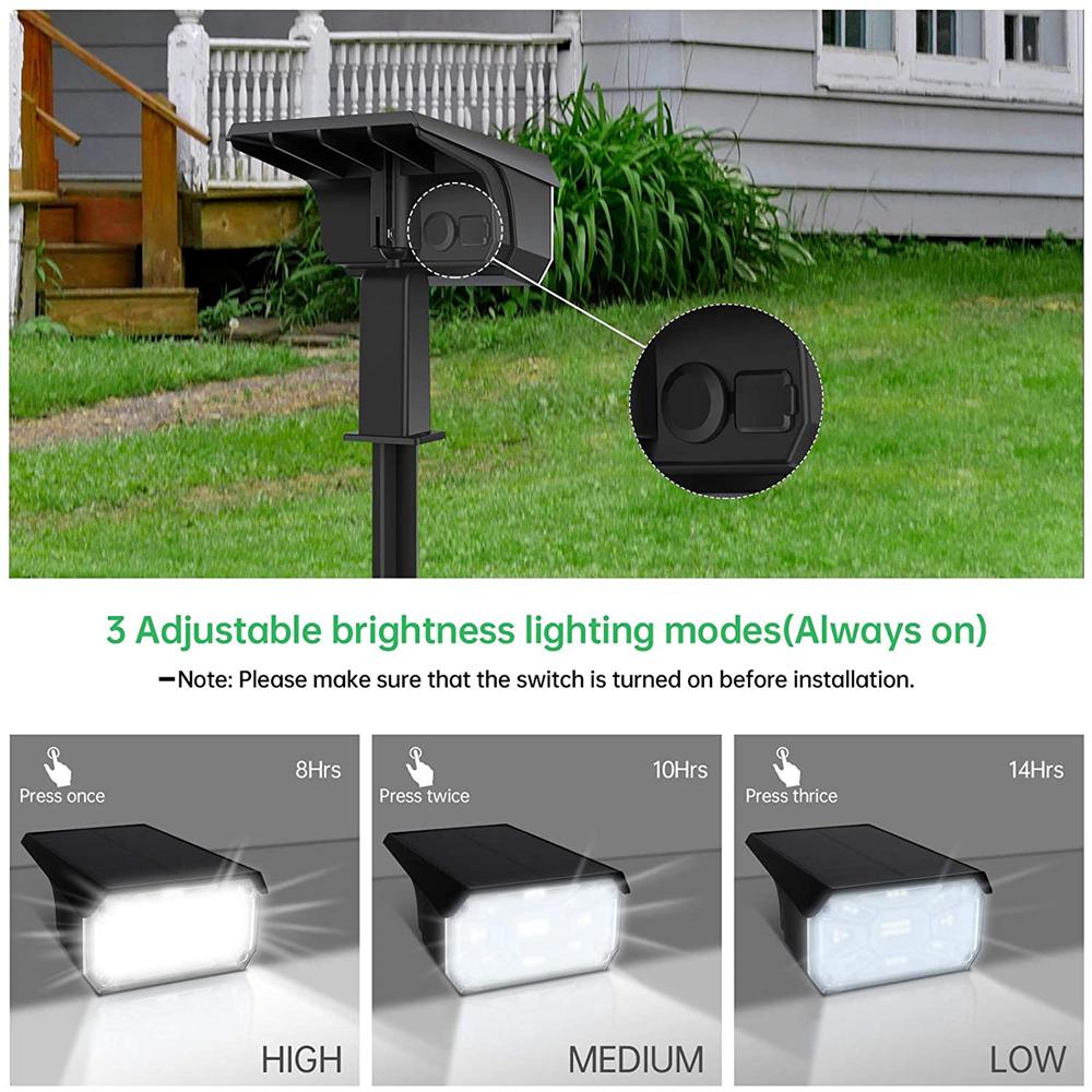 Cheap 2 Pack Solar Spot Lights Outdoor, 32 LEDs Outdoor Solar Landscape