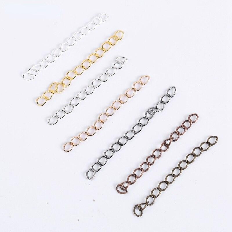 50Pcs/Lot Necklace Diy Extension Chain Bracelet Findings Extended Tail