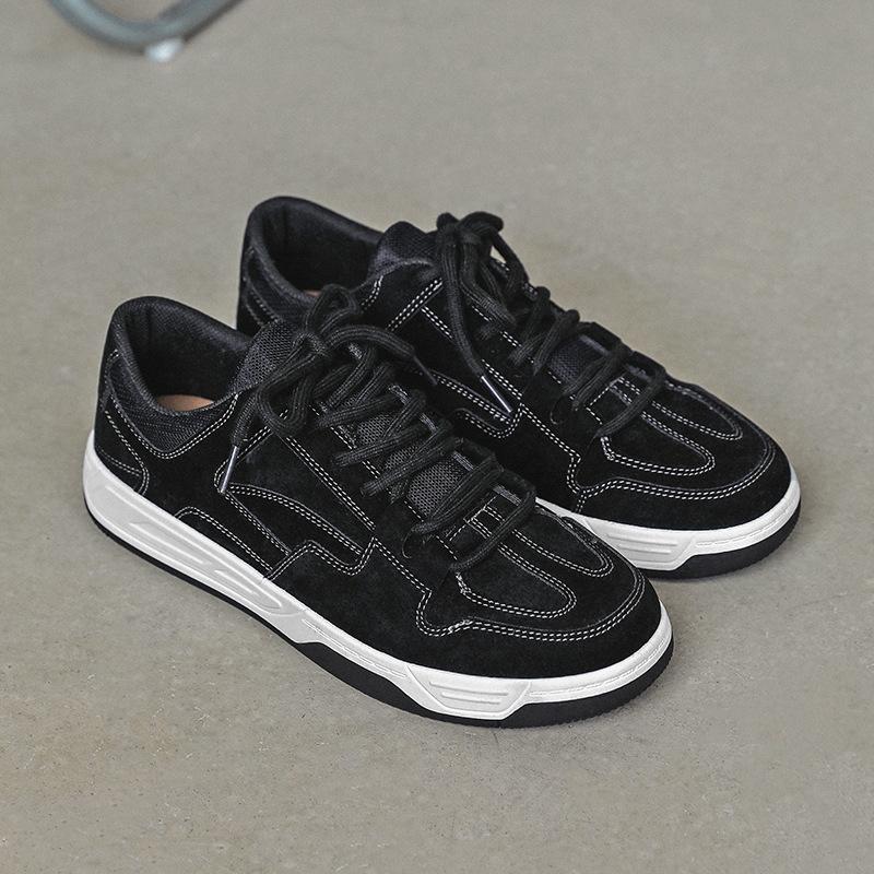Buy 2022 New Men's Leisure Shoes Fashion Retro Flat Skate Shoes at