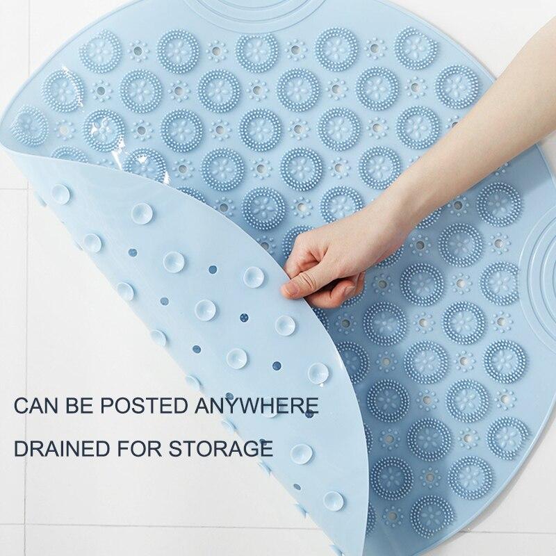 Cheap Round Nonslip Bath Mat Safety Shower PVC Bathroom Mat with Drain
