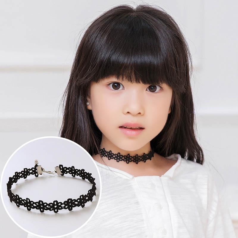 Multi Layer Lace Black Necklace Kids Girls Exquisite Gothic Pretty Stretch Choker Fashion buy