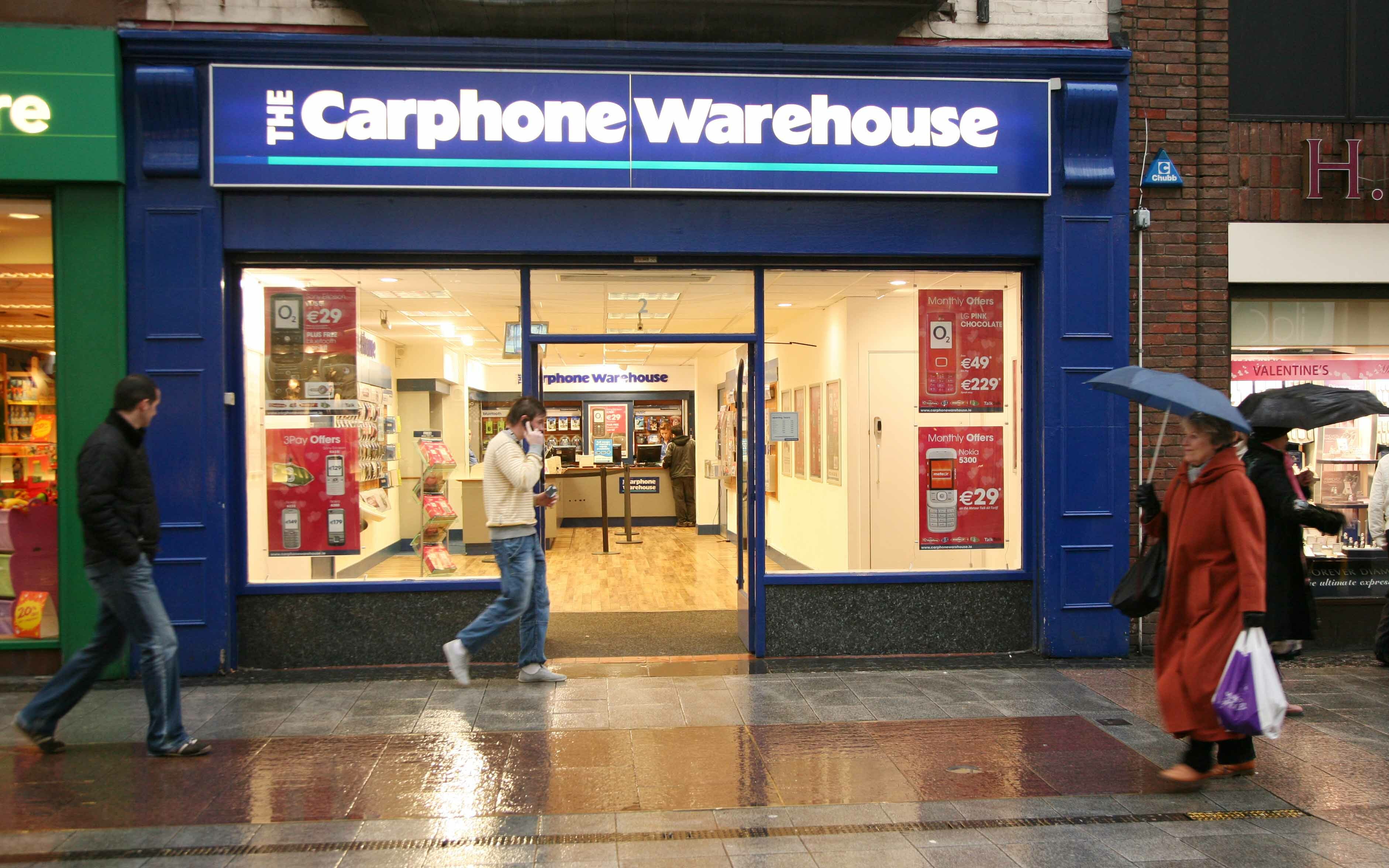 Losses at Carphone Warehouse's Irish arm soared to €12m last year Fora