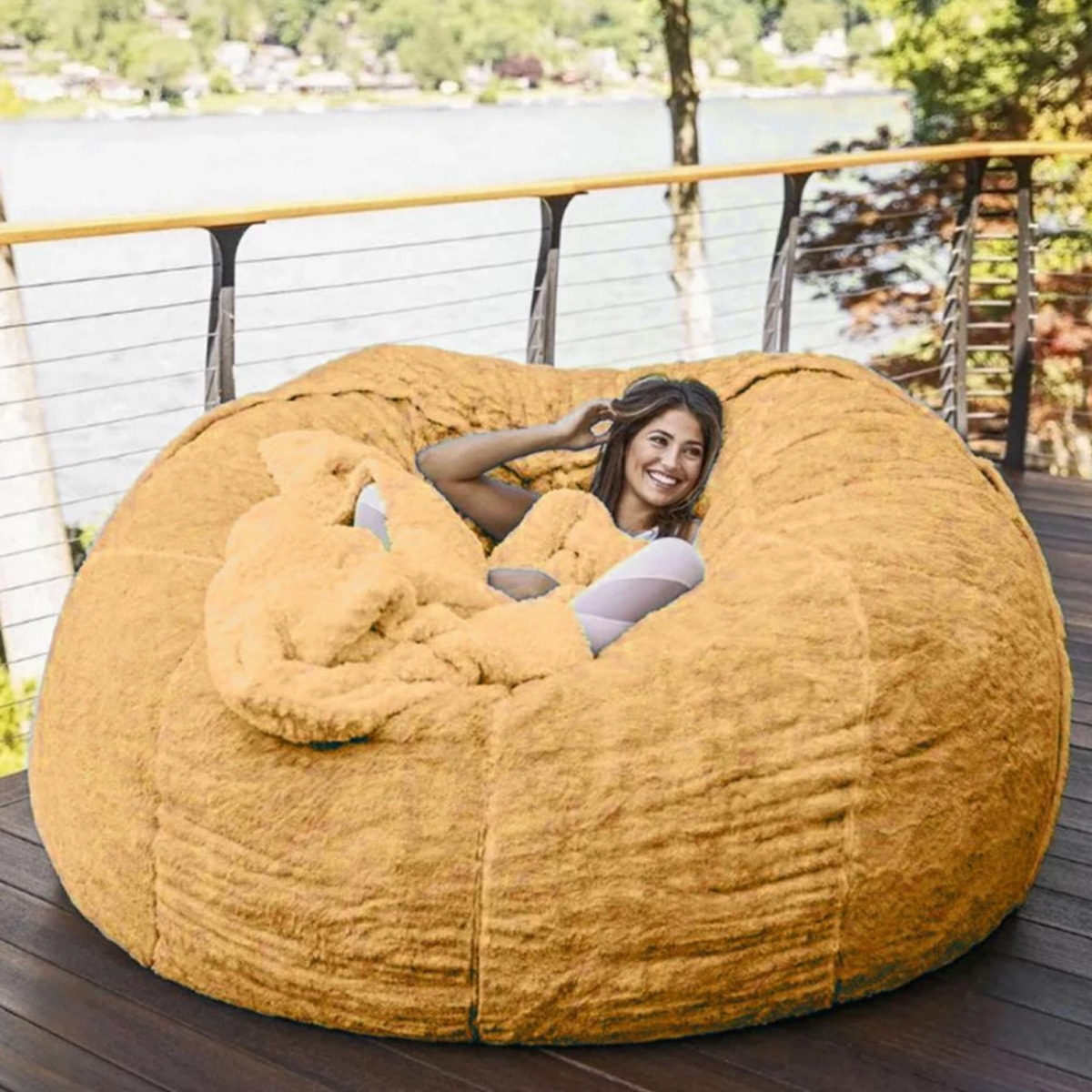 Huge Lazy Bean Bag Sofa Lounge Chair Sleepable and Recliner Home