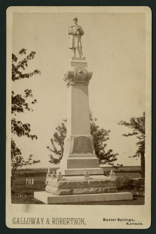 Civil War monument in Baxter Springs, Kansas Kansas Memory Kansas