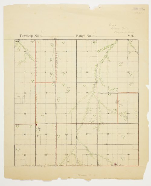 Dave File's map of Township 15 South, Range 12 West, Russell County
