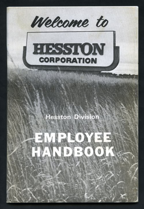 Hesston Division employee handbook, Hesston Corporation, Hesston