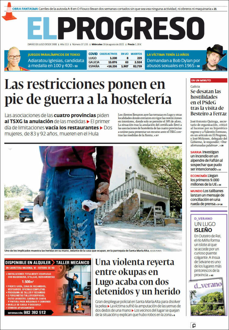 Periódico El Progreso (España). Periódicos de España. Toda la prensa de