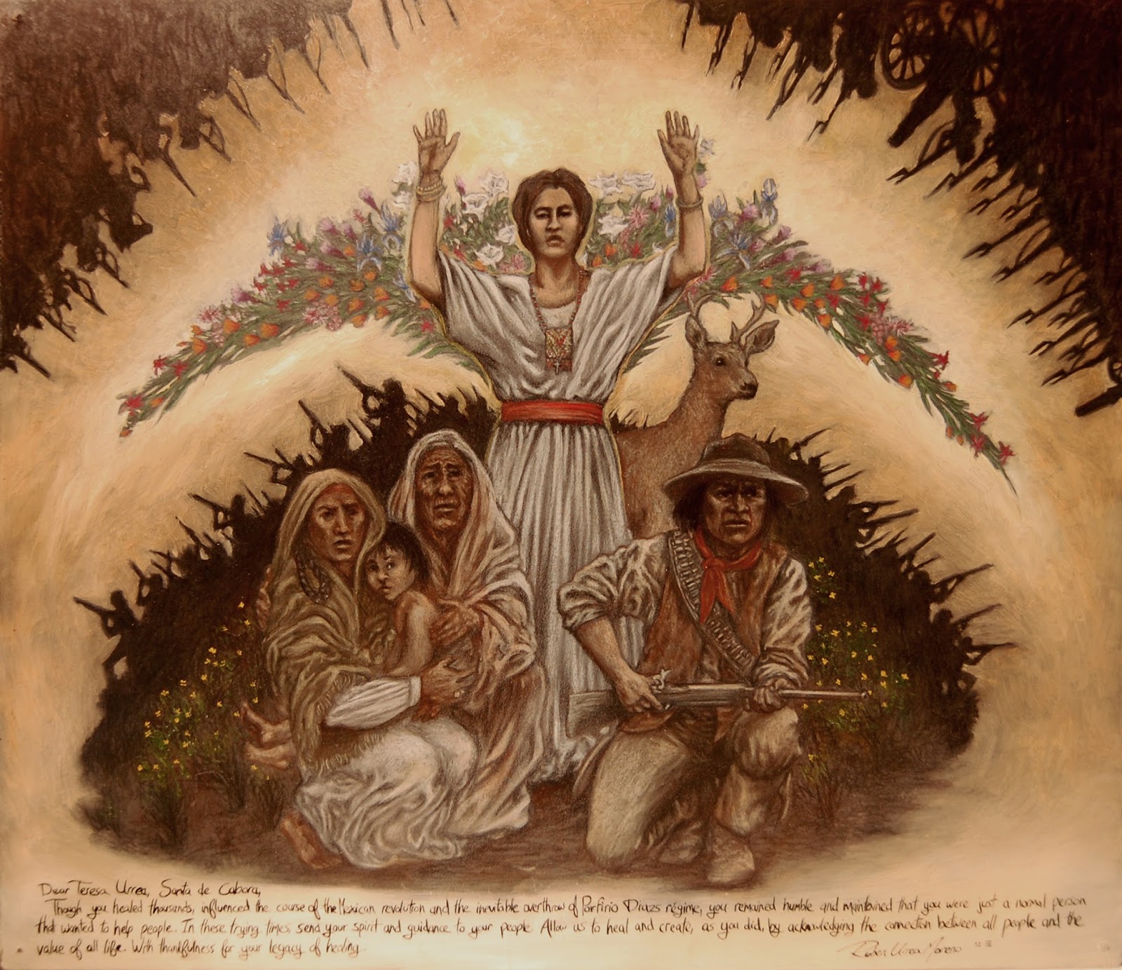 Retablos. Saint Teresa of Cabora