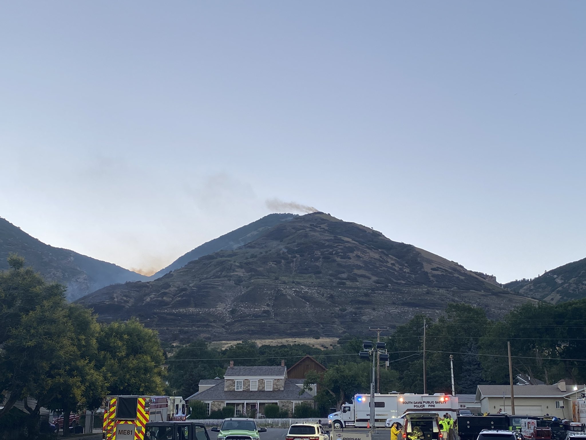 Fireworks likely cause of wildfire above Centerville; home evacuations