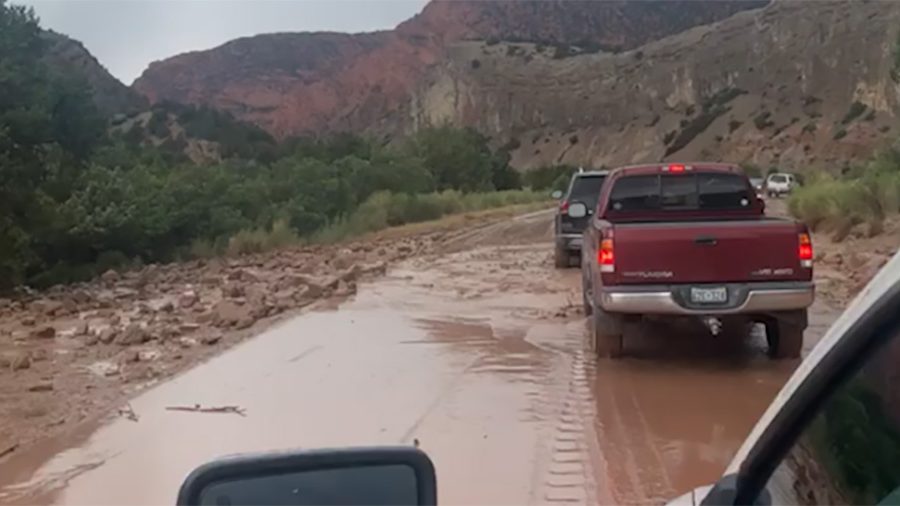 Rain leads to street flooding, mudslide in Cedar City area