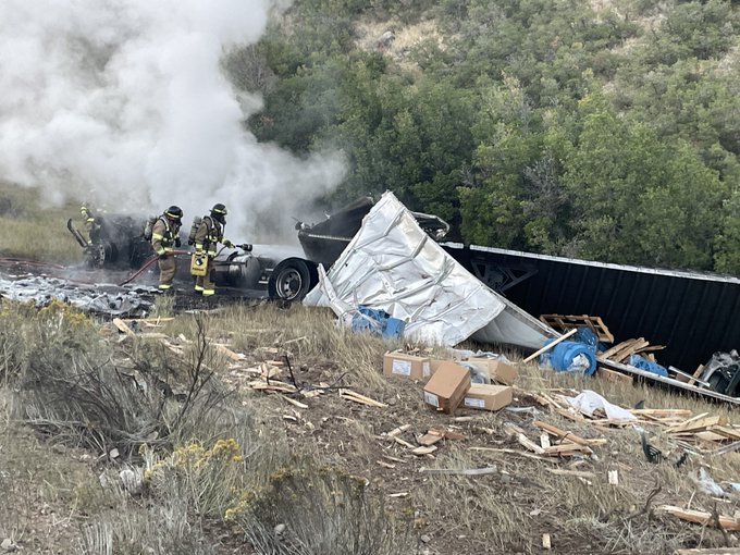Semitruck driver killed after going off embankment in Spanish Fork
