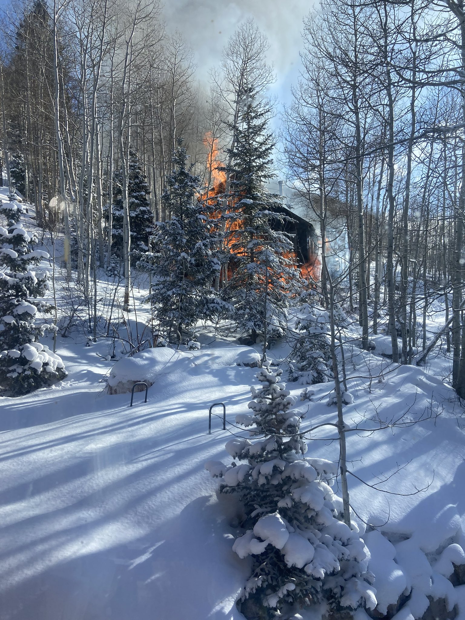 Twostory cabin in Big Cottonwood Canyon 'total loss' after fire