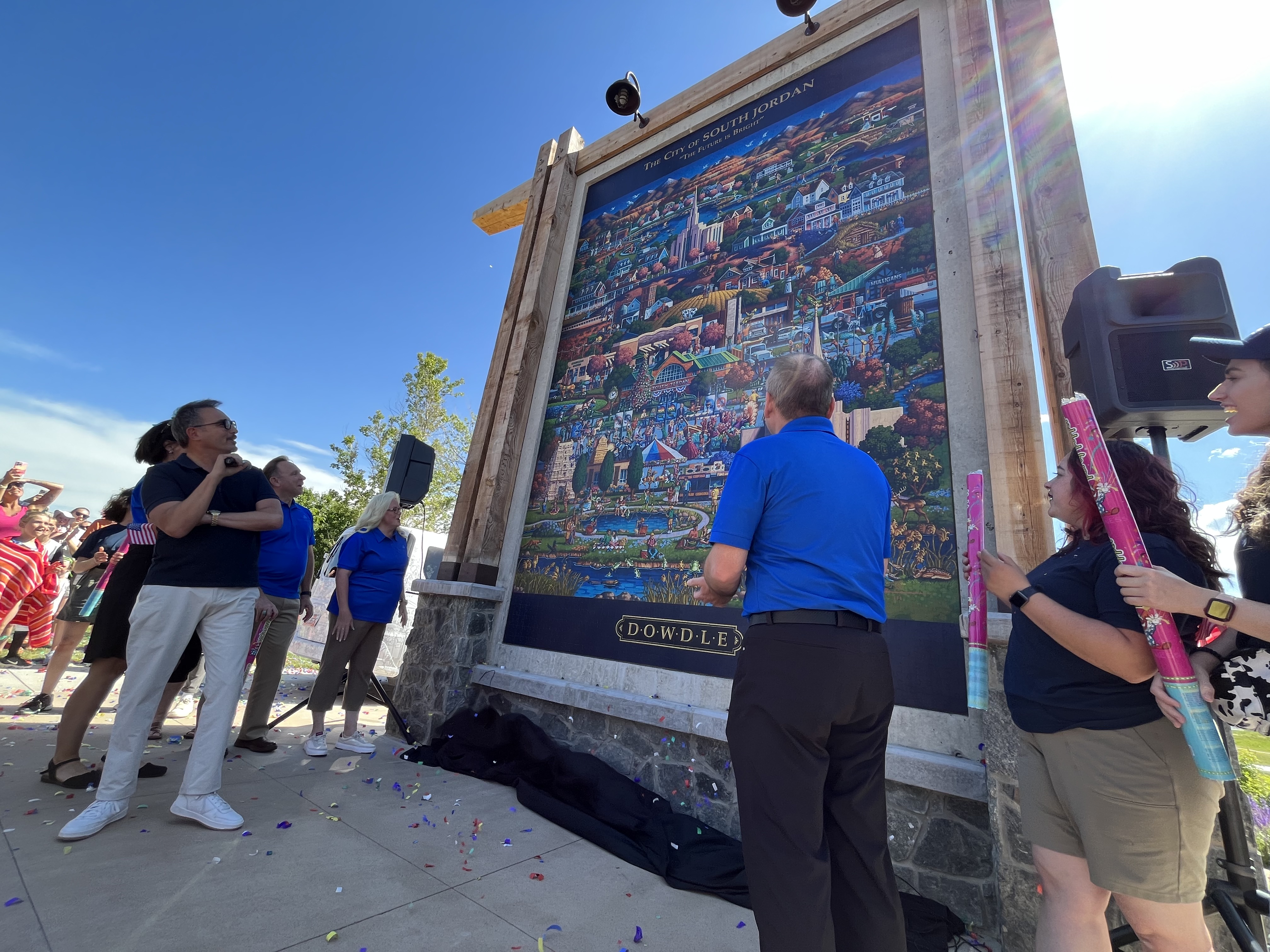 Every piece counts in Eric Dowdle's new South Jordan puzzle mural