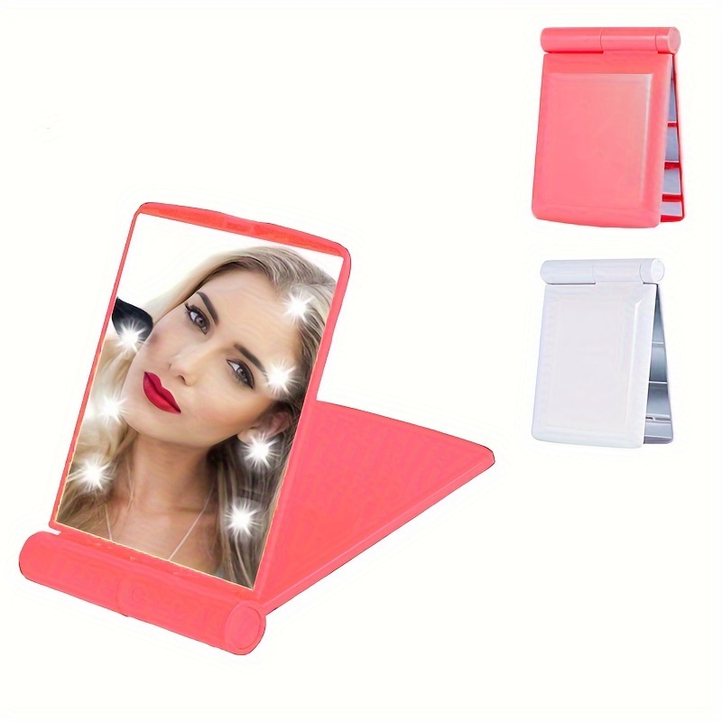 Compact Lighted Folding Travel Mirror 10x Temu