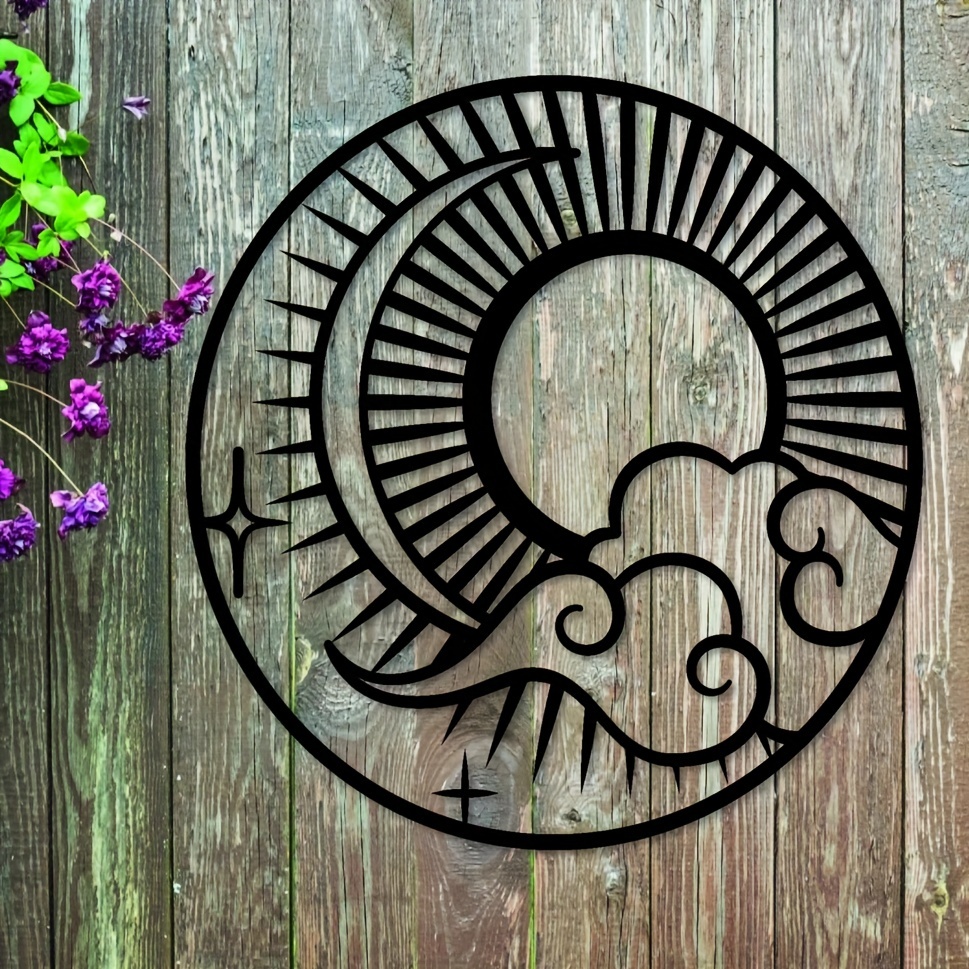 Sun Moon Stars Metal Wall Art Patio Decor Large Outdoor Wall Temu