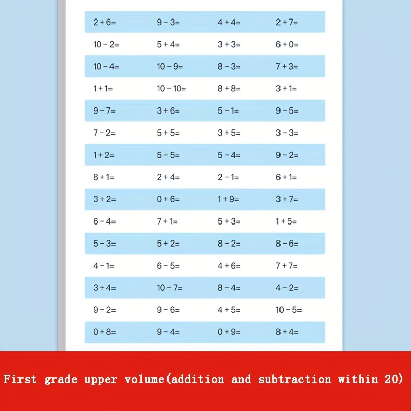 Oral Arithmetic Practice Sheet For First And Second Grade Students, 30