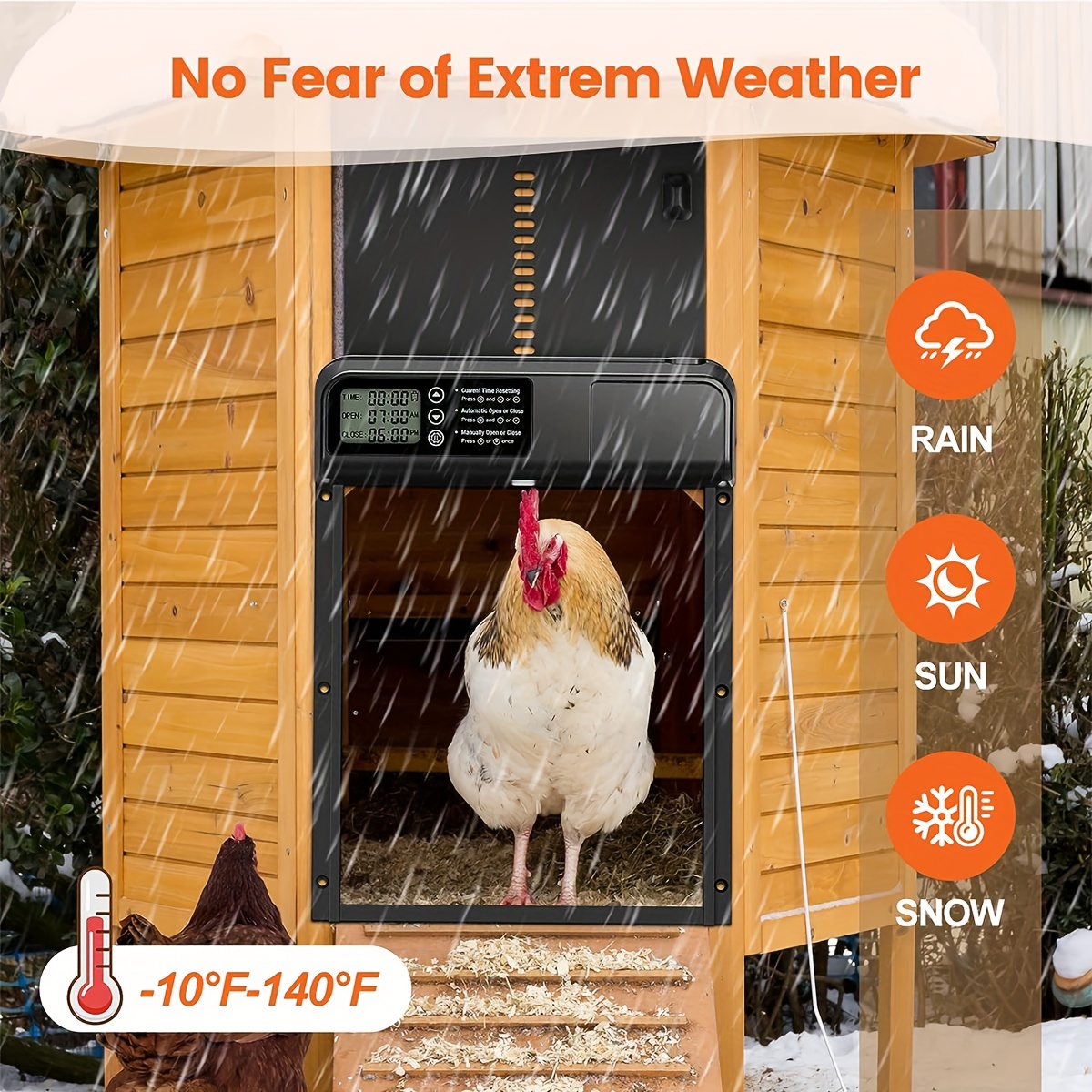 Automatic Chicken House Door Thickened Aluminum Chicken Coop Temu