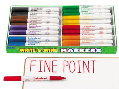Write & Wipe ThinLine Markers Class Pack at Lakeshore Learning