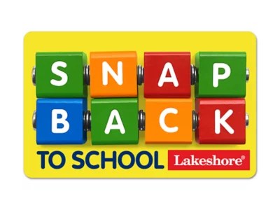 SnapBack to School EGift Card at Lakeshore Learning