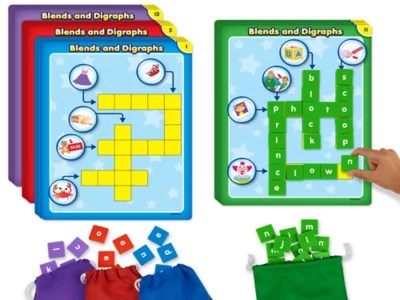 Blends & Digraphs Crossword Puzzles Activity Center at Lakeshore Learning