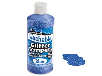 Washable Glitter Tempera Paint Pint Blue at Lakeshore Learning