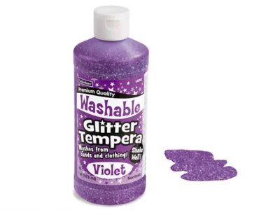 Washable Glitter Tempera Paint Pint Violet at Lakeshore Learning
