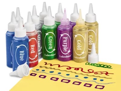 Glitter Glue Painters Set of 12 at Lakeshore Learning