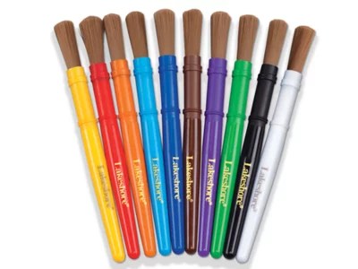 NylonBristle Paintbrushes Set of 10 at Lakeshore Learning