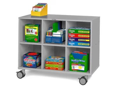FlexSpace Mobile 6Cubby Storage Unit Modern Gray at Lakeshore Learning