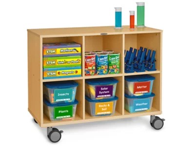 FlexSpace Mobile 6Cubby Storage Unit Modern Maple at Lakeshore Learning