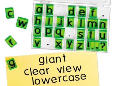 Giant ClearView Alphabet Stamps Lowercase at Lakeshore Learning