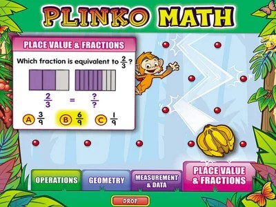 Math Skills Plinko Game Gr. 34 Interactive CDROM Single License