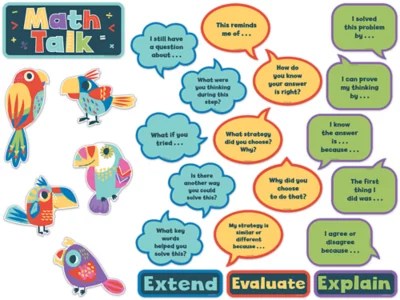 Parrot Math Talk Bulletin Board Set at Lakeshore Learning
