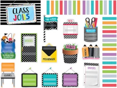 Bold & Bright Classroom Jobs Bulletin Board Set at Lakeshore Learning