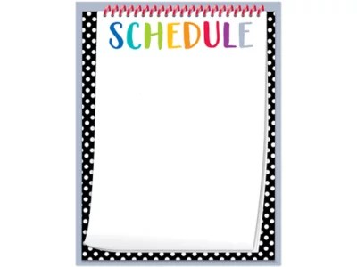 Bold & Bright Classroom Schedule Poster at Lakeshore Learning
