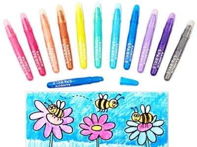 Rainbow Sparkle Watercolor Gel Crayons Set of 12 at Lakeshore Learning