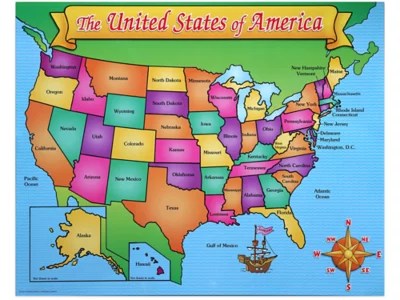New United States Map Friendly Write & Wipe U.s.a. Map Poster At Lakeshore Learning
