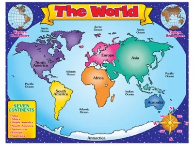 Friendly Write & Wipe World Map Poster At Lakeshore Learning