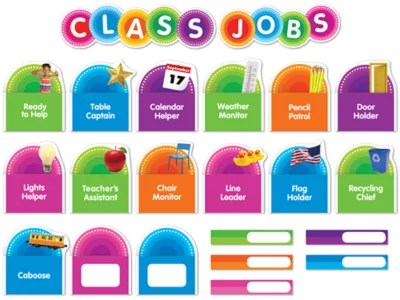 Color Your Classroom Class Jobs Bulletin Board Set at Lakeshore Learning