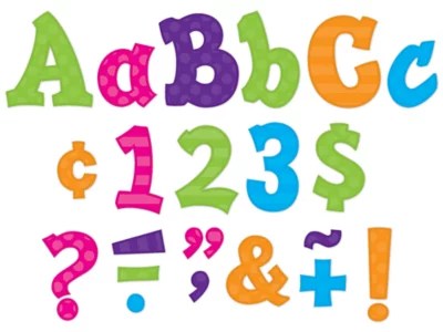 Sassy 5" PunchOut Letters at Lakeshore Learning