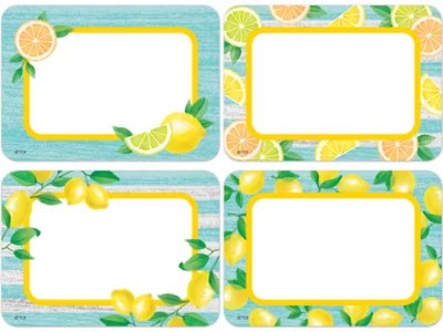 Lemon Zest Name Tags Variety Pack at Lakeshore Learning