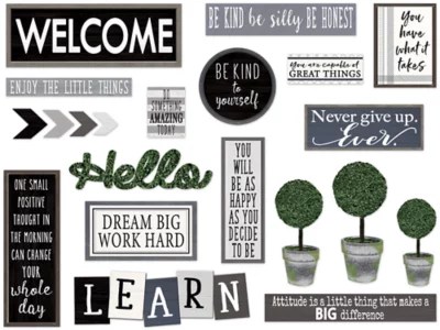 Modern Farmhouse Bulletin Board Set at Lakeshore Learning