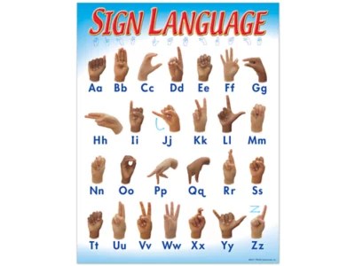 Sign Language Learning Poster at Lakeshore Learning