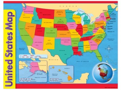 United States Map Poster at Lakeshore Learning