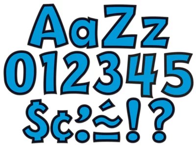 Blue Playful 4" PunchOut Letters at Lakeshore Learning
