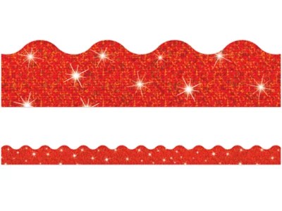 Red Sparkle Scalloped Border at Lakeshore Learning