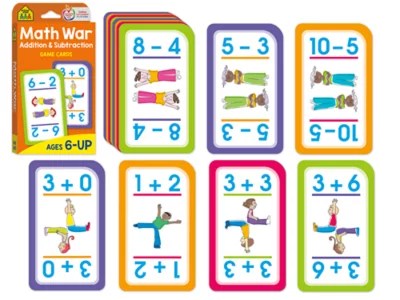 Math War Addition & Subtraction Game Cards at Lakeshore